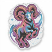 Ram Zodiac Ram Kosmische Illustratie Sticker (Voorkant)