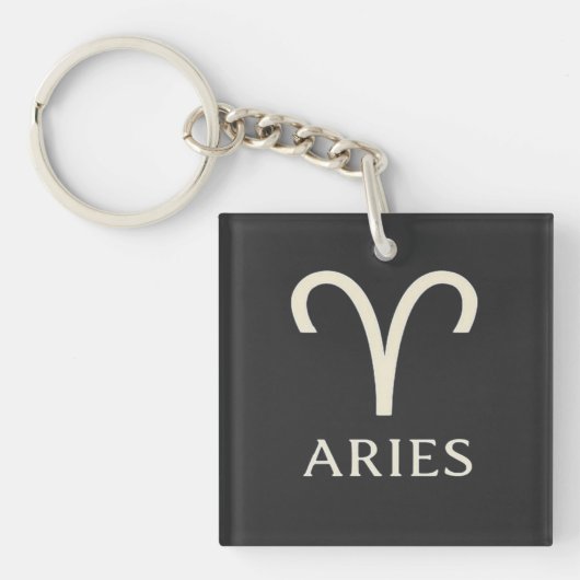 Ram Zodiac Sign - Astrologie Symbool Sleutelhanger (voorkant)