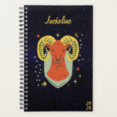 Ram Zodiac Sign L Galaxy Sky Star Persoonlijk Planner (Voorkant)