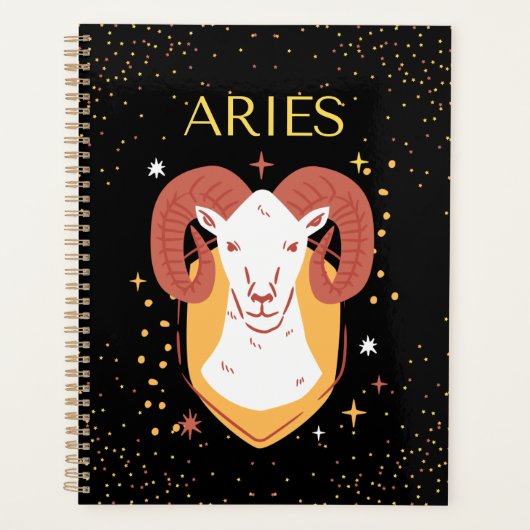 Ram Zodiac Sign&Quote Modern Elegant Gift Theme Planner (Voorkant)