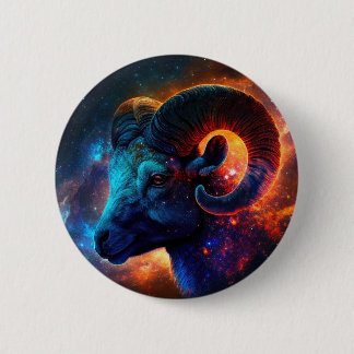 Ram Zodiac sterrenbeeld – geen tekst Ronde Button 5,7 Cm