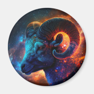 Ram Zodiac sterrenbeeld - Geen tekst - Ronde magne Magneet