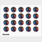 Ram Zodiac sterrenbeeld ronde Sticker (Vel)