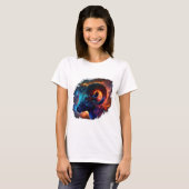 Ram Zodiac Sterrenbeeld Vrouw Basic T-Shirt (Voorkant volledig)