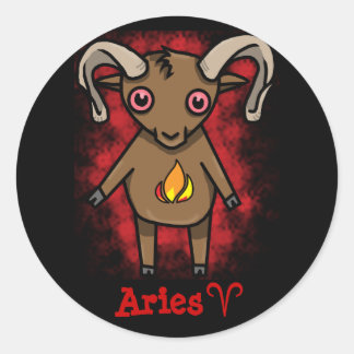 Ram Zodiac Sticker! Ronde Sticker