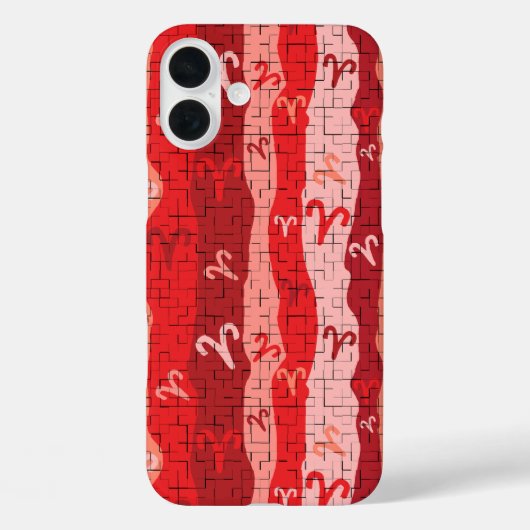 Ram Zodiac Stripes Gebroken Tegels Case-Mate iPhone Case (Achterkant)