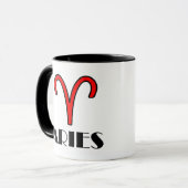Ram Zodiac Symbool 11 oz. com Designer Mok in het  (Voorkant links)