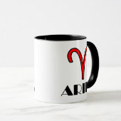 Ram Zodiac Symbool 11 oz. com Designer Mok in het  (Voorkant rechts)