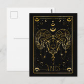 Ram zodiac symbool briefkaart (Voorkant / Achterkant)