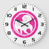 Ram Zodiac Symbool Grunge Roze Ram Astrologie Grote Klok (Voorkant)