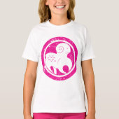 Ram Zodiac Symbool Grunge Roze Ram Astrologie T-shirt (Voorkant)