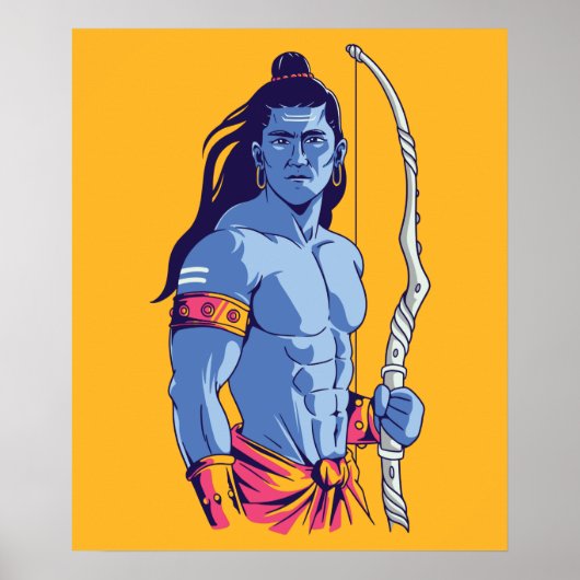 Rama Hindu Deity Poster (Voorkant)