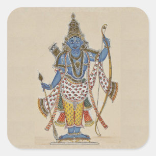 Rama - pijlen vasthouden vierkante sticker