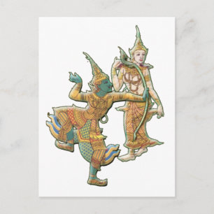 RAMA SITA - RAMAYANA HINDU BUDDHIST GODDESS BRIEFKAART