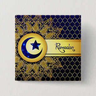Ramadan Al Adha en Fitr Vierkante Button 5,1 Cm