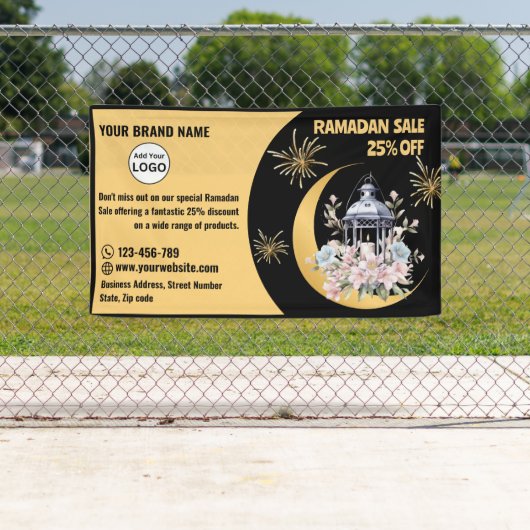 Ramadan Banner te koop Aankondiging (Insitu)