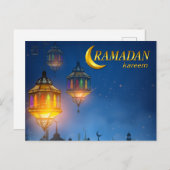 Ramadan Blue Colorful Lantern Briefkaart (Voorkant / Achterkant)