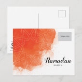 Ramadan Corporate Briefkaart - Oranje (Voorkant / Achterkant)