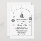 Ramadan Crescent Molim Wedding Invitations Kaart (Voorkant / Achterkant)