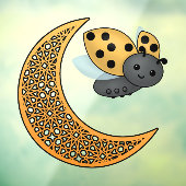 Ramadan Crescent Moon Ladybug Raamsticker (Vel 3)