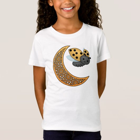 Ramadan Crescent Moon Ladybug T-Shirt (Voorkant)