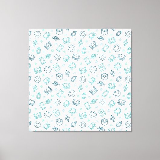 Ramadan Doodles toile Imprimer (Recto)