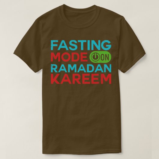 Ramadan Fasting Mode op Happy Ramadan Muslims H T-shirt (Design voorkant)