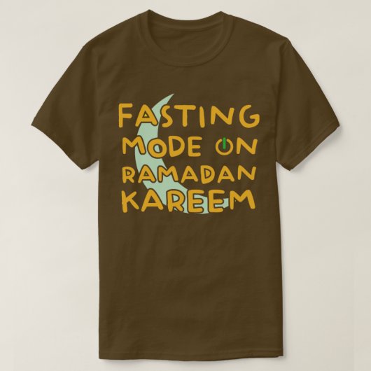 Ramadan Fasting Mode op Happy Ramadan Muslims H T-shirt (Design voorkant)