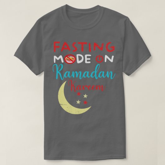 Ramadan Fasting Mode op Happy Ramadan Muslims H T-shirt (Design voorkant)