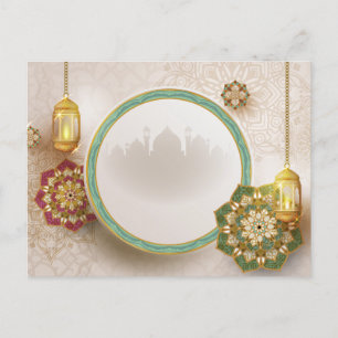 Ramadan Gold Red en Green Briefkaart