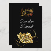 Ramadan gouden groet feestdagenkaart (Voorkant / Achterkant)