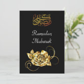 Ramadan gouden groet feestdagenkaart (Staand voorkant)