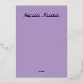 Ramadan - gouden kamelen - folie uitnodiging (Achterkant)