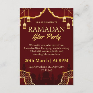 Ramadan Iftar Invitation Card Kaart
