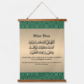 Ramadan Iftar & Suhoor Dua Gouden Islamitisch Patr Hangend Wandkleed (Voorkant)