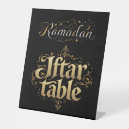 Ramadan Iftar-tafel Reclamebord Met Voetstuk