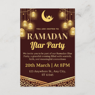 Ramadan Iftar uitnodigingskaart Kaart
