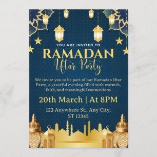 Ramadan Iftar uitnodigingskaart Kaart