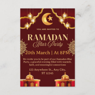 Ramadan Iftar uitnodigingskaart Kaart