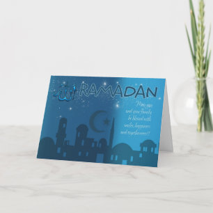Ramadan Kaart Blauw