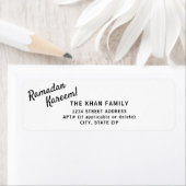 Ramadan Kareem Adresse de retour Sticker Étiquette (En situation)