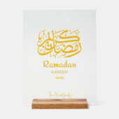 Ramadan Kareem Arabic Calligraphy Personalized  Acryl Bord (Voorkant)