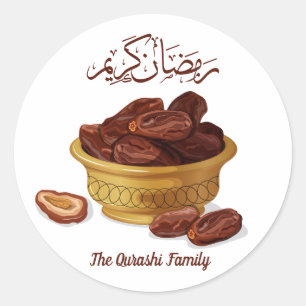 Ramadan Kareem Arabische kalligrafie schaal met da Ronde Sticker