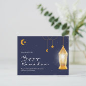 Ramadan Kareem Blue Feestdagenkaart (Staand voorkant)