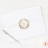 Ramadan Kareem Blush Floral Lantern Ronde Sticker (Envelop)