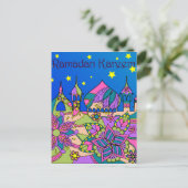 Ramadan Kareem briefkaart kleurrijk (Staand voorkant)