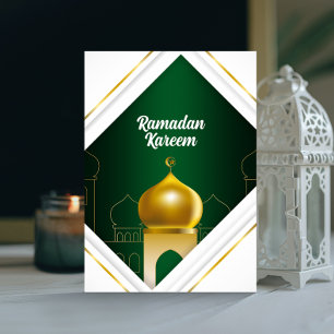 Ramadan Kareem   Carte de voeux White Modern Frame