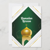 Ramadan Kareem | Carte de voeux White Modern Frame (Devant)