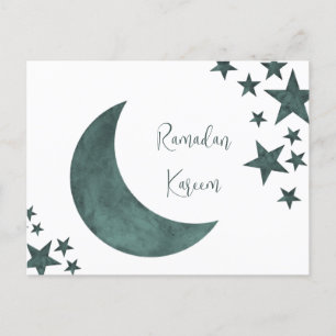 Ramadan Kareem crescent Islam mubarak sterren Briefkaart
