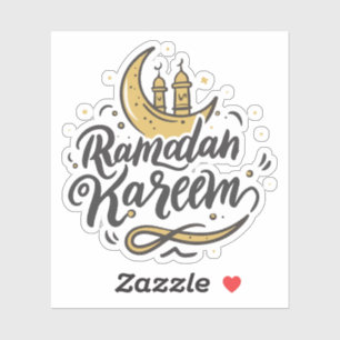 Ramadan Kareem Crescent Moon gezien vasten Sticker